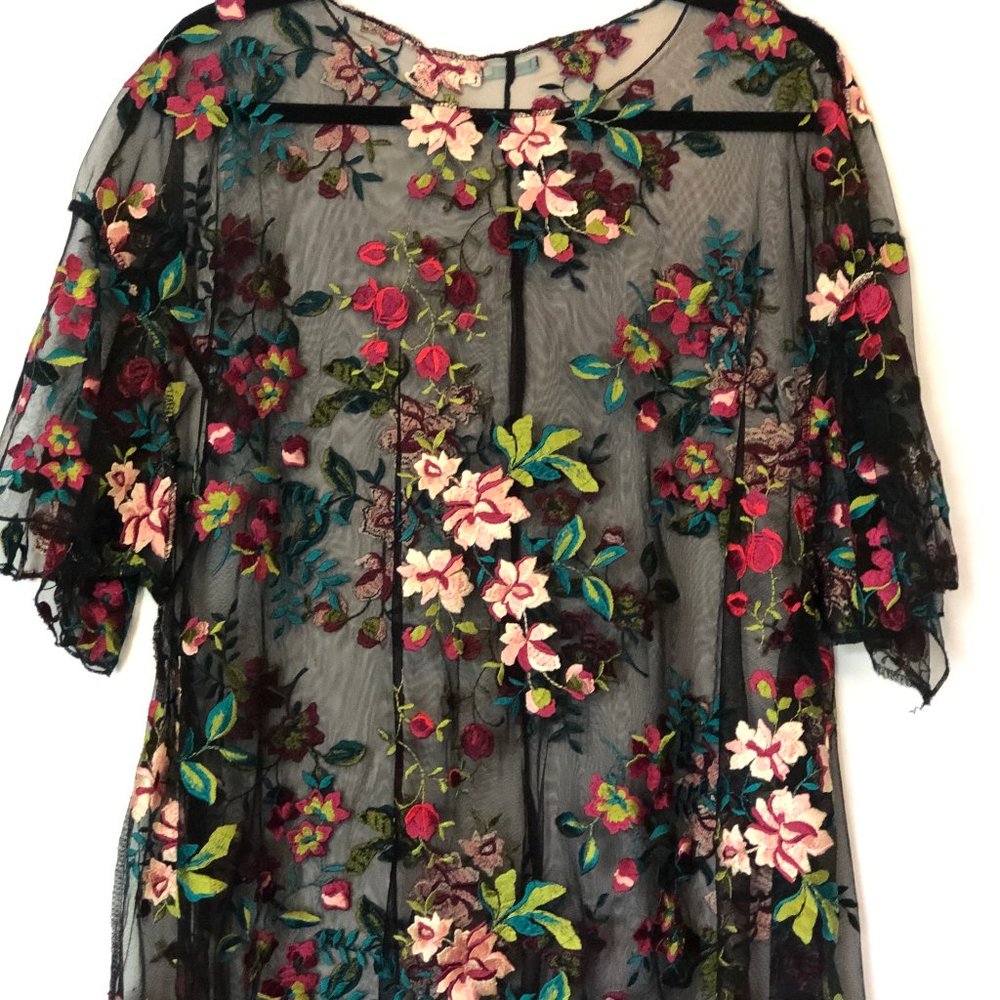 Black Embroidered Top